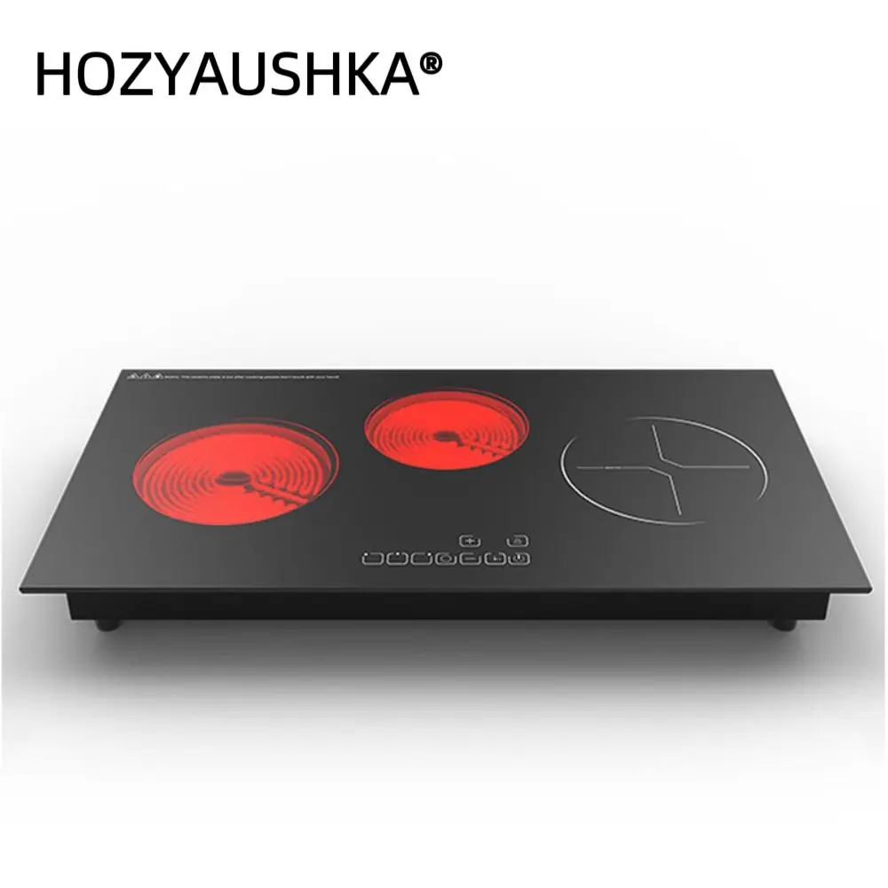 Induction hob HOZYAUSHKA, 5000 W, 3 burners, can withstand a maximum heating time of up to 60 kg in 24 hours Table cooking