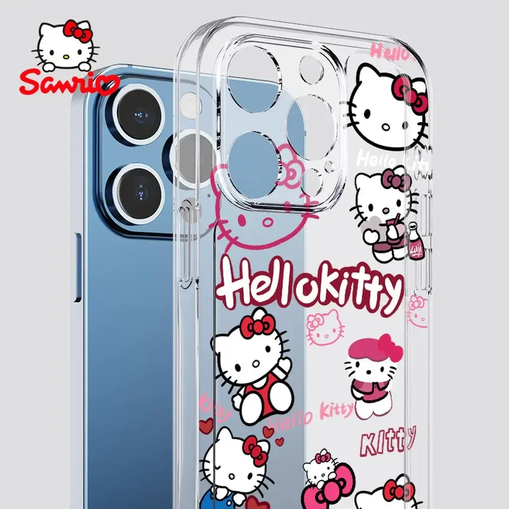 

Чехол для телефона Sanrio Hellokitty Iphone 16/15/14/13/12/11/x/xs Max Girl Iphone 16, чехол Promax Sanrio Kt, розовый аксессуар