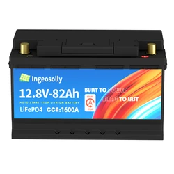 12V 82AH 082-20 Lifepo4 Car Starting Battery CCA1600A Lithium Iron Phosphate Start-up Battery For Camping,RV,Solar Energy