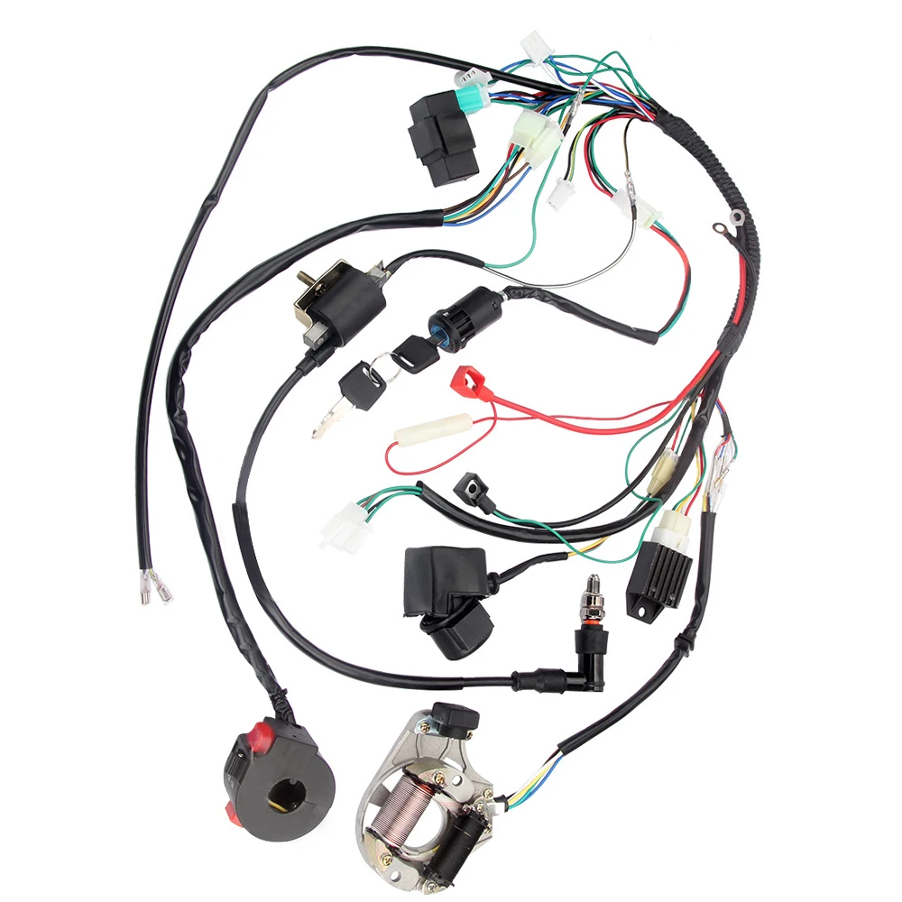 Complete Electrics Wiring Harness CDI Coil For Kawasaki KLX Chinese Dirt Bike ATV QUAD 49cc 50cc 80cc 90cc 100cc 110cc 125cc