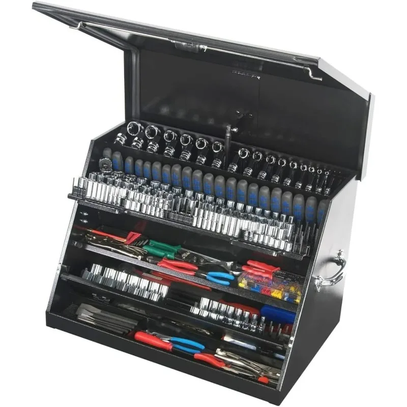 Montezuma – LA400B – 30-Inch Portable TRIANGLE Toolbox  Multi-Tier Design 16-Gauge Construction