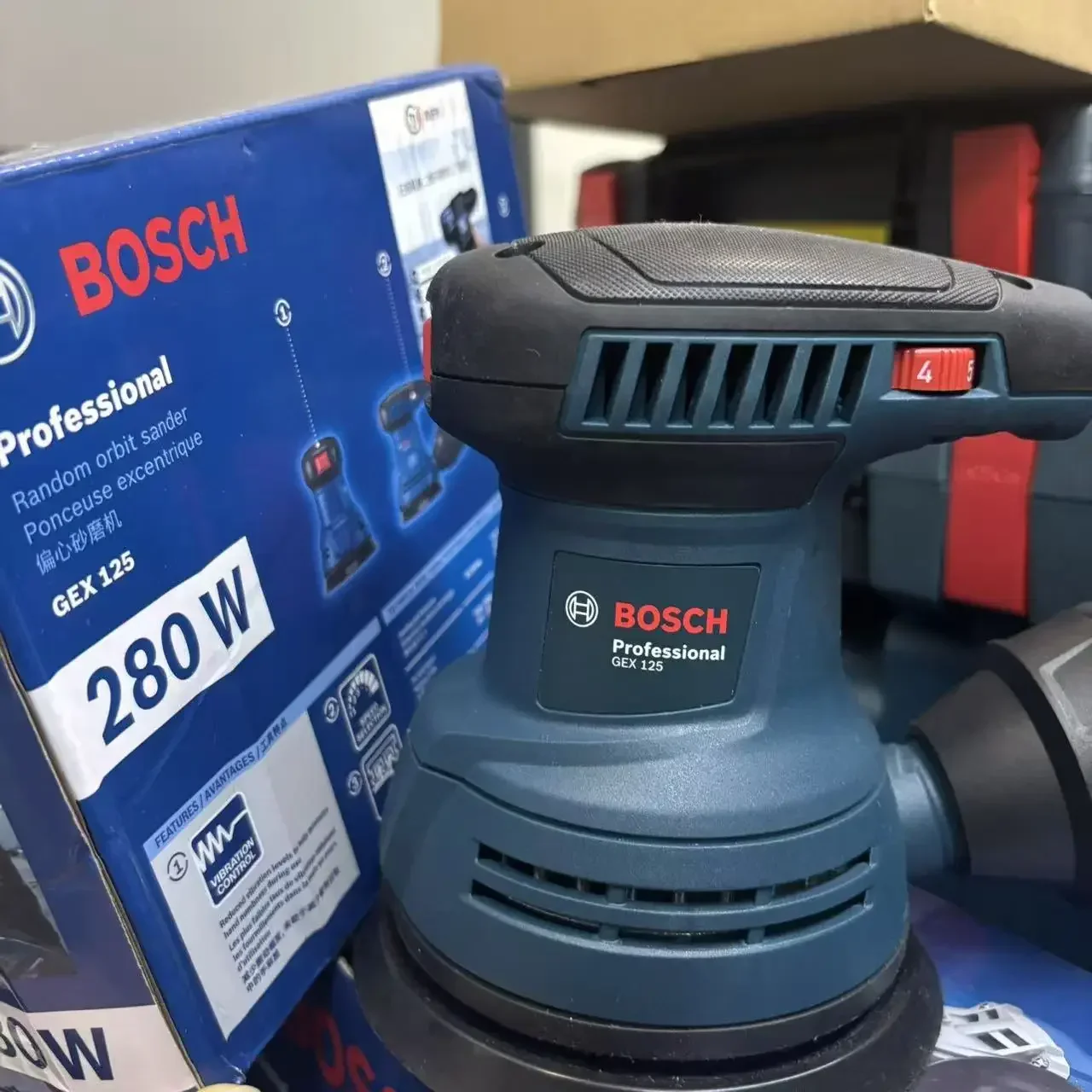 Bosch GEX125 280W Orbital Sander 125mm Variable Speed Dustless Sanding Machine for Wood Wall Automotive