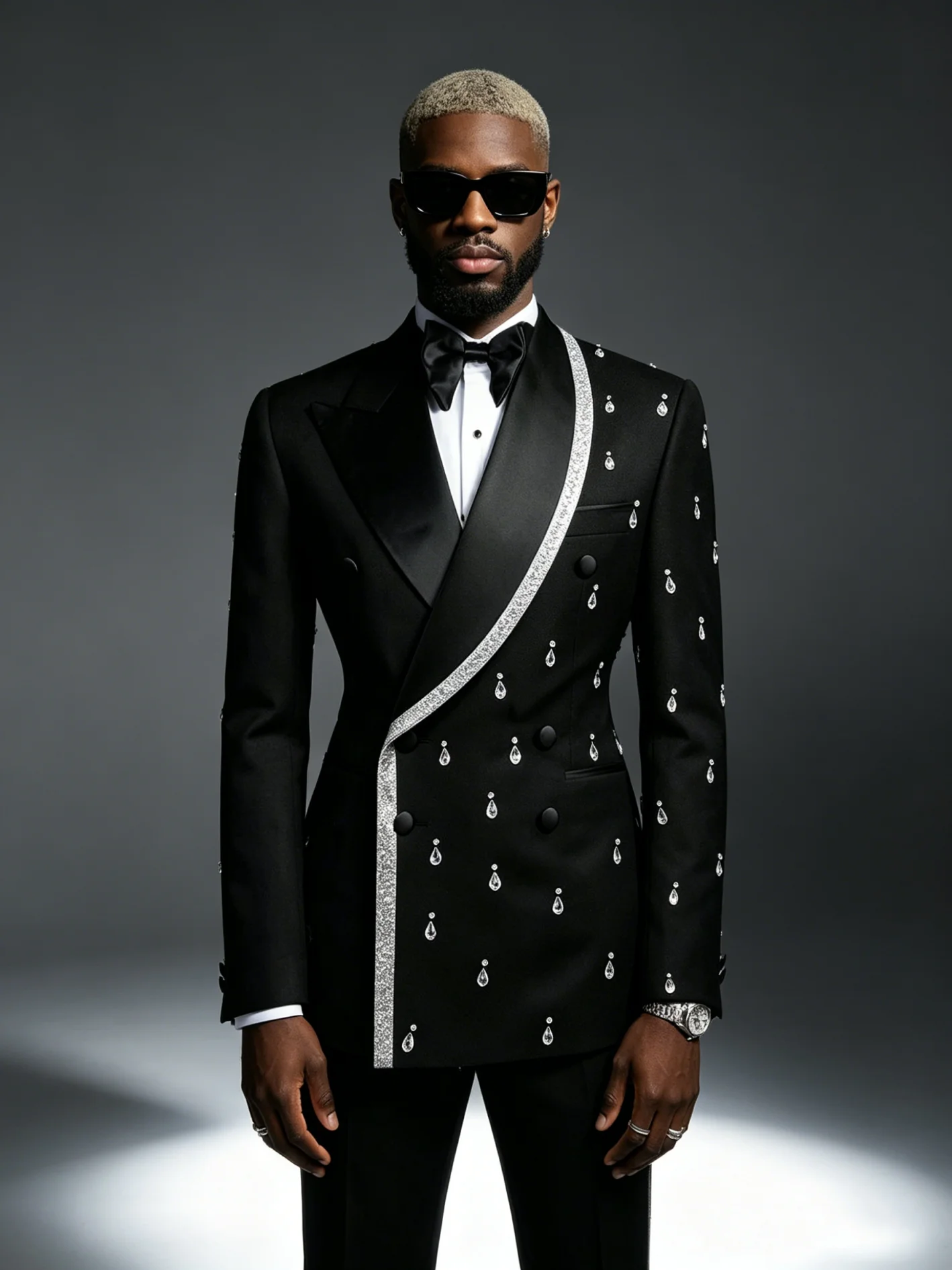 Exquisite Groom Suits 2 Pieces Jacket Pants Shawl Lapel Applique Wedding Party Prom Banquet Customized Trajes Para Hombre