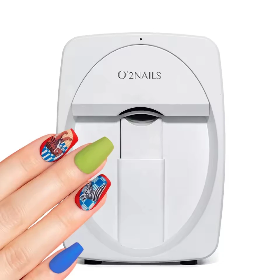 Профессиональный коммерческий 3D-принтер для ногтей O2 Nail с цифровым управлением, автоматический, настольный, с картриджами, электрический, с питанием от сети.