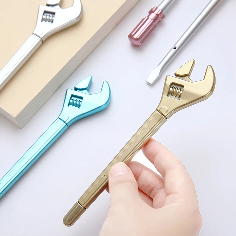 Random Creative Simulated Wrench Ballpoint Pens Cute School Office Writing Supplies Plastic Wrench Ballpoint Pen Student Gifts