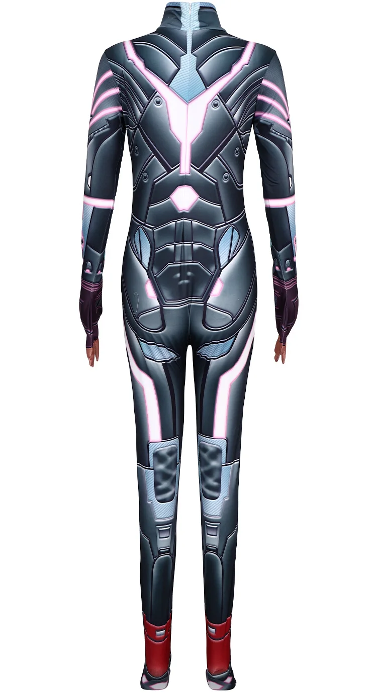 أزياء نسائية من Game Fiction Split Mio Zoe التأثيرية بذلة ضيقة لحفلات الهالوين أو ملابس لعب الأدوار الكرنفالية