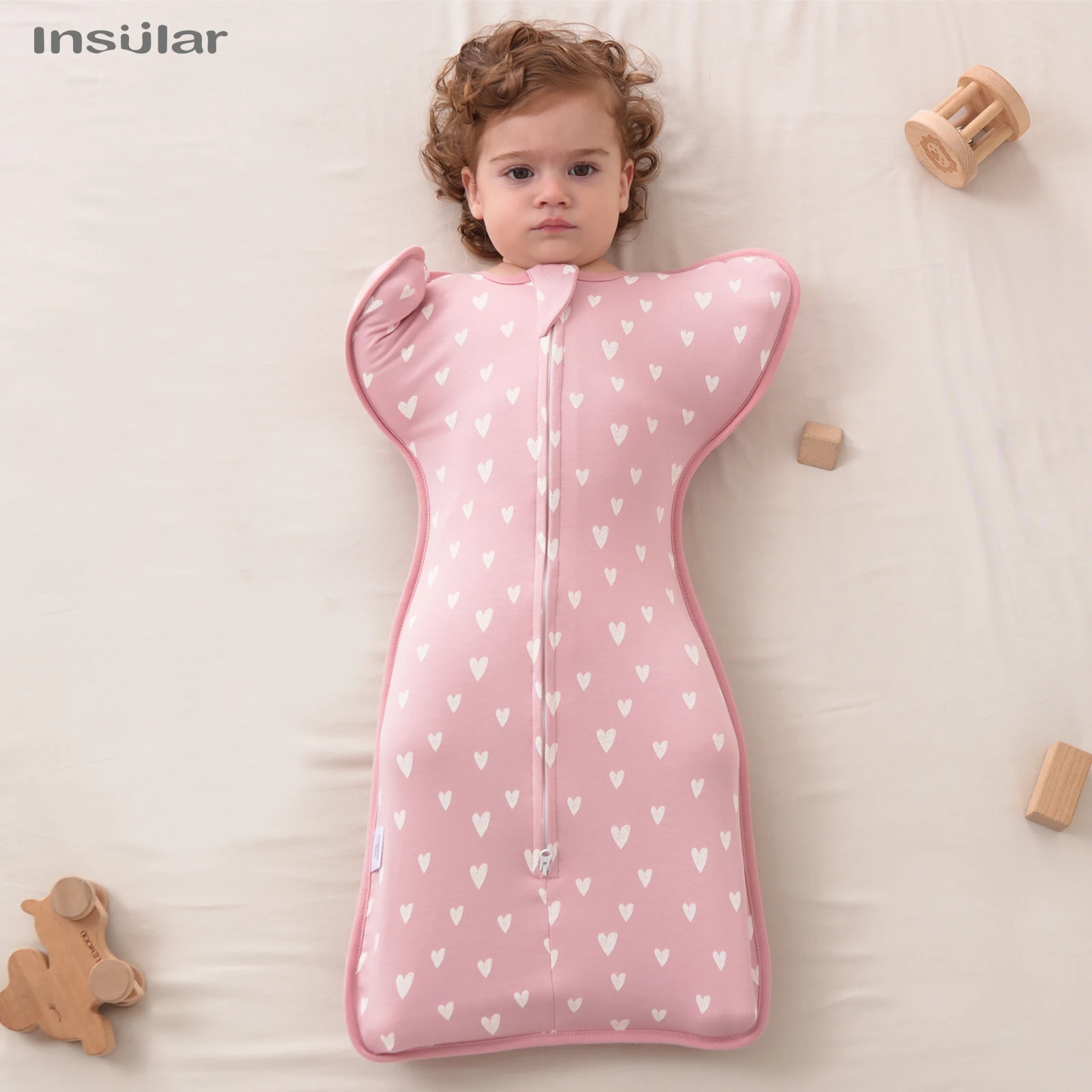 INSULAR New Baby Sleeping Bag Newborn Baby Swaddle Sleeveless Sleep Sack Summer Thin Cotton Baby Swaddle  Anti-kick Sleeping Bag