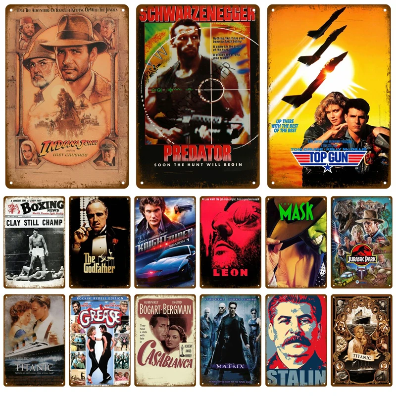 

Retro Films Metal Sign Old Movie Cinema Plate Bar Club Vintage Wall Decor Art Home Bedroom Classic US Tin Signs Plaque Poster