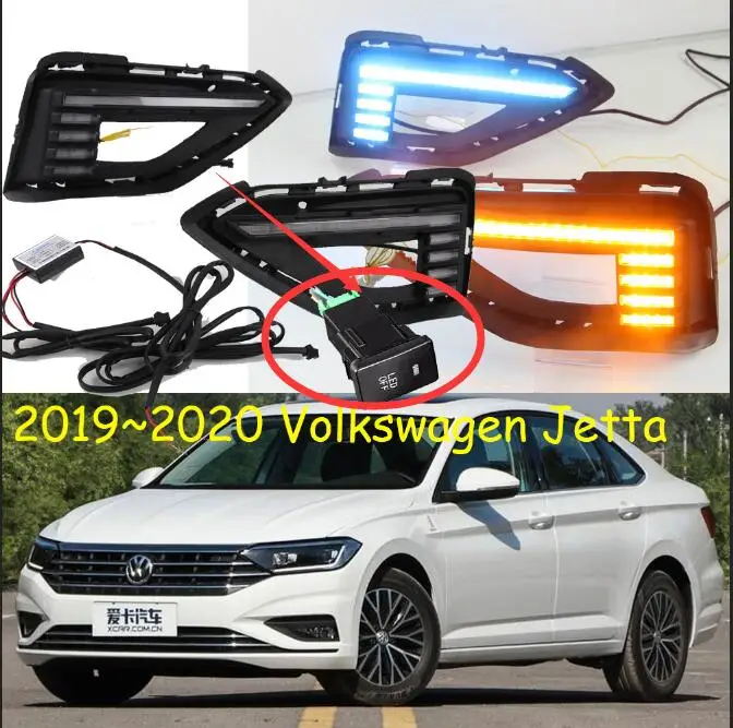 

1set car headlight forJetta daytime Light Sagitar car accessories 2019 2020y LED DRL headlamp forJetta fog light