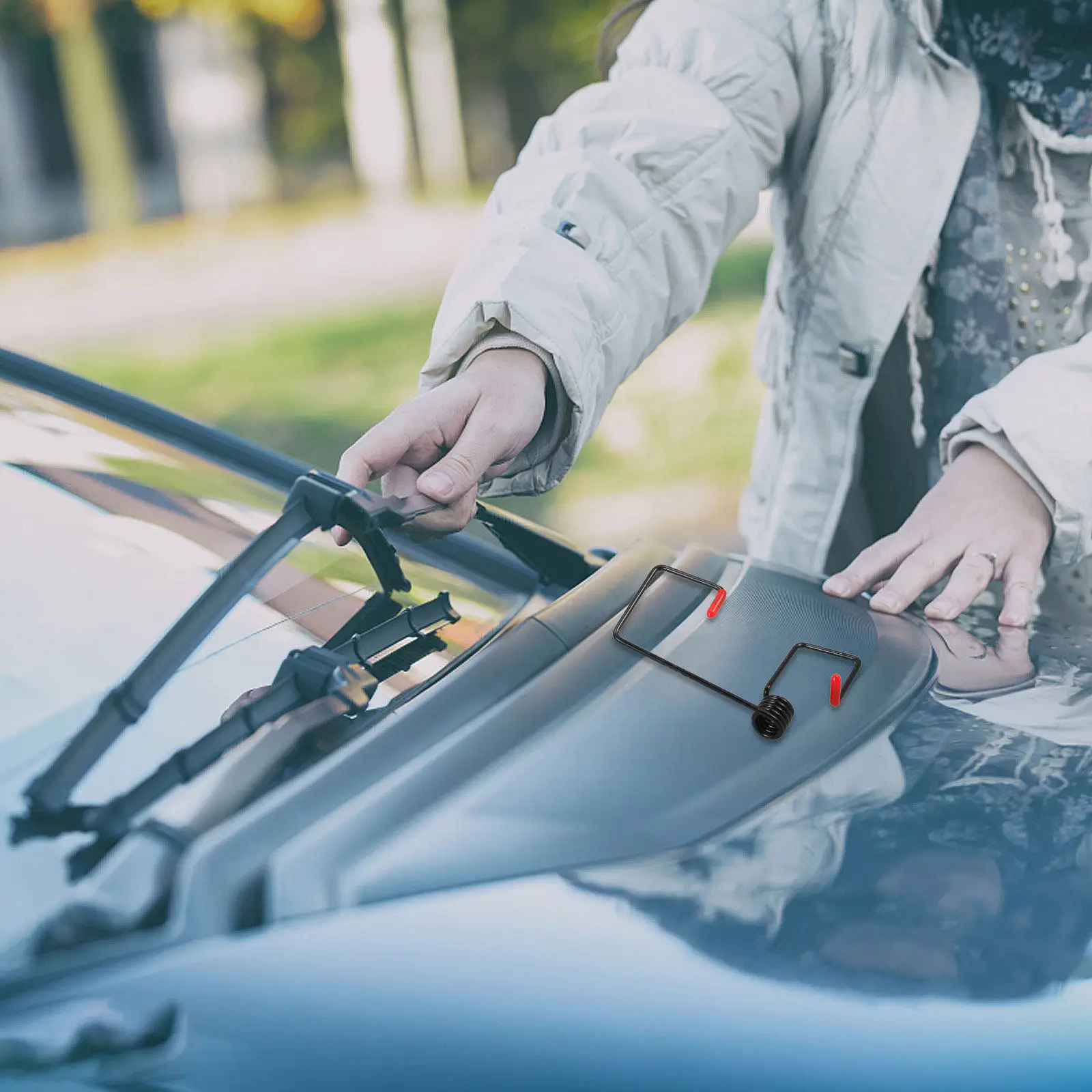 10Pcs Intelligent Windshield Wiper Arm Booster Metal Tension Pressure Spring Car Wiper Arm Support Replacement Accessories