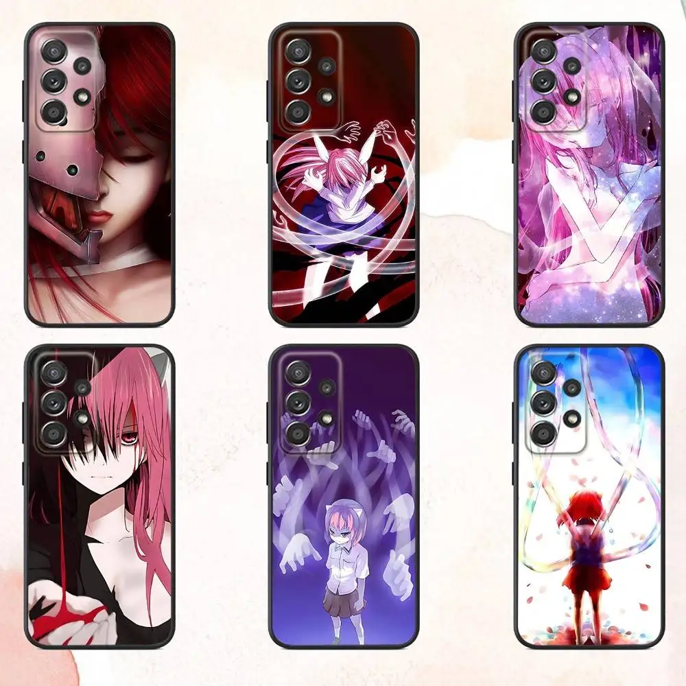 

E-Elfen Anime Lied Phone Case For Samsung S25,S24,S21,S22,S23,S30,Ultra,S20,Plus,Fe,Lite,Note,10,9,5G Black Cover