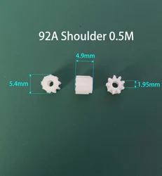 92A Shoulder 0.5M Pinion Gears 9 Teeth Hole 2mm Tight Toy Motor Parts Accessories 10pcs/lot