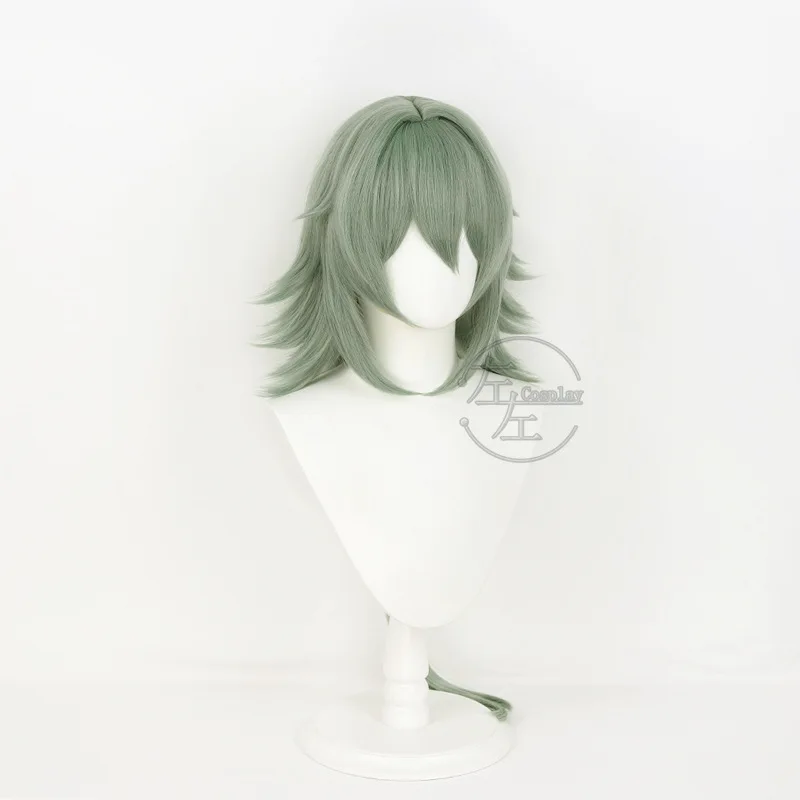 Peluca de Cosplay César King Zenless Zone Zero, accesorio de disfraz para mujer, trenza verde, pelo largo, peluca de actuación para fiesta de Halloween