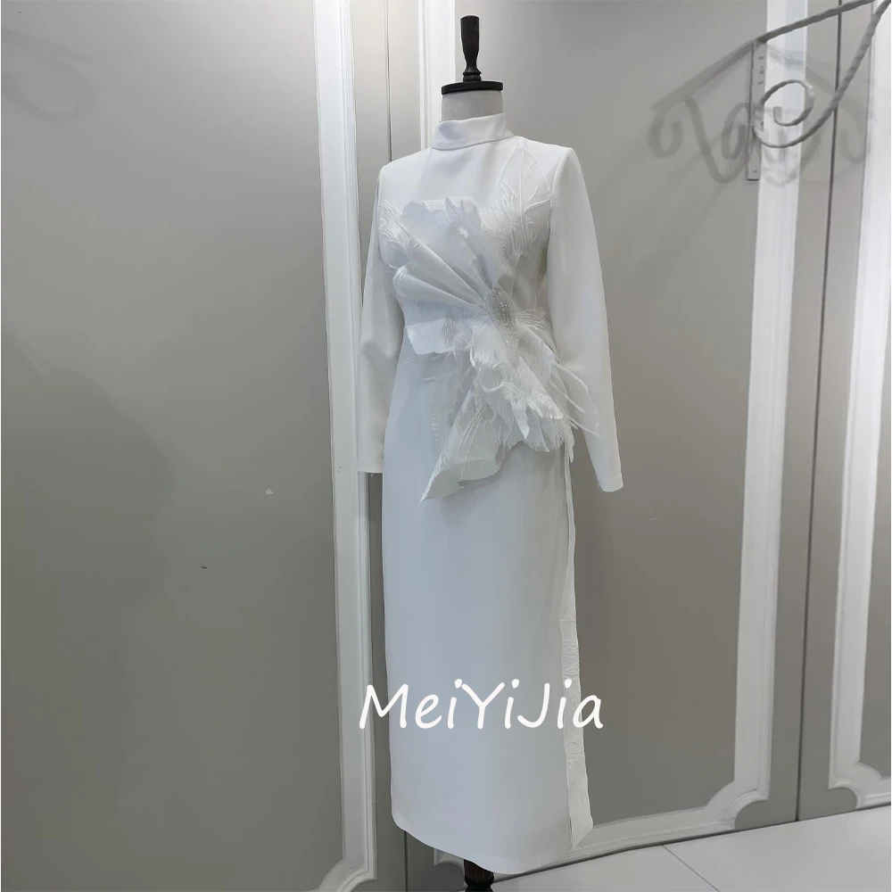 

Meiyijia Evening Dress ScoopNeckline Ruffle Embroidery Mermaid Crepe Saudi Arabia Sexy Evening Birthday Club Outfits Summer 2024