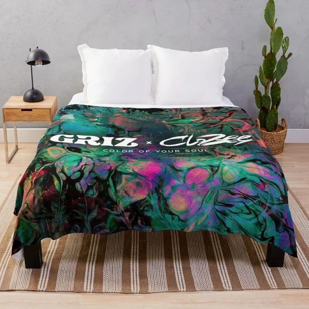 griz color your soul tour 2022 masmart Throw Blanket Summer Beddings bed plaid Camping Decorative Throw Blankets