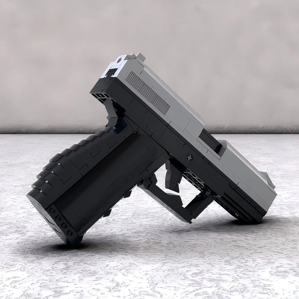 Secret Agent Tactical Pistol MOC Building Blocks Classic Semi-Automatic Gun Model High-Detail Spy Special Weapon Bricks DIY