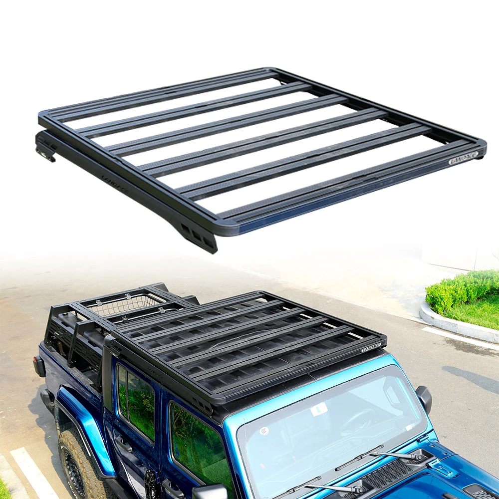 

Wholesale OEM universal off road aluminum jeep wrangler JL JK JT basket top luggage car roof racks