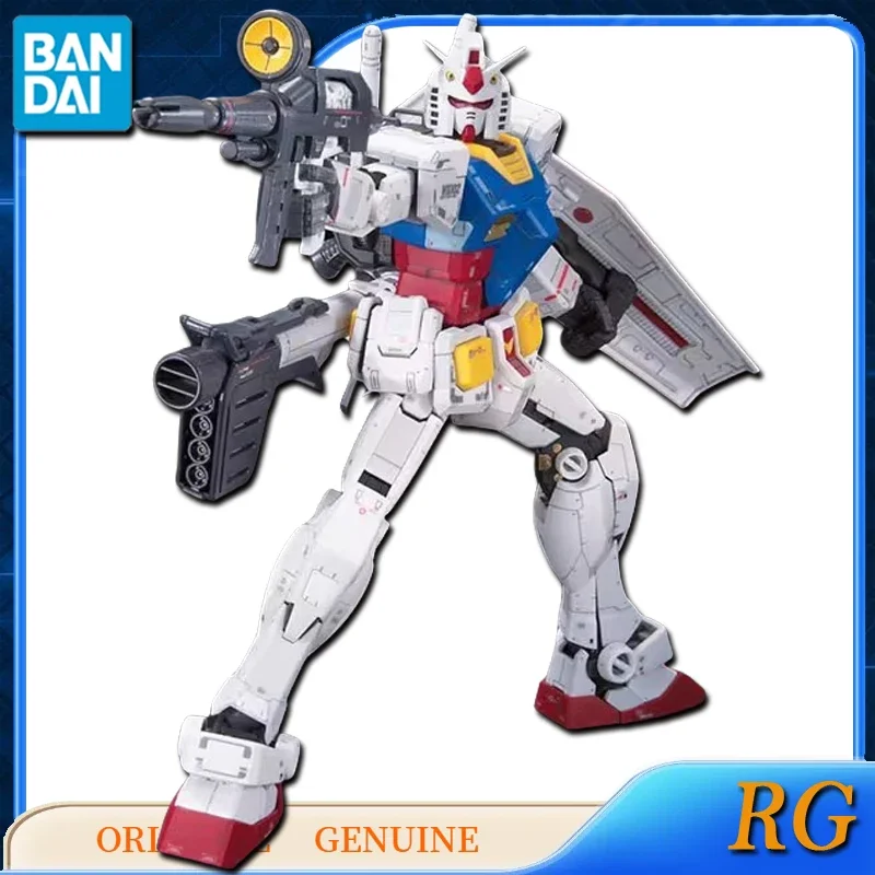 Bandai Original Genuine RG RX-78-2 GUNDAM Figurki akcji z anime Zabawki dla chłopców Dziewczynki Prezent dla dzieci Model kolekcjonerski Ozdoby