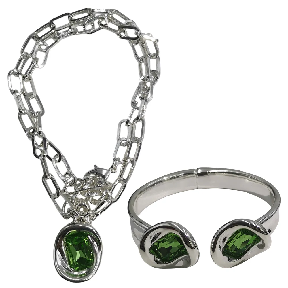 2025 Autumn Dazzling Exquisite Colorful Crystal Bracelet Necklace Women's Jewelry Accessories Premium Gift