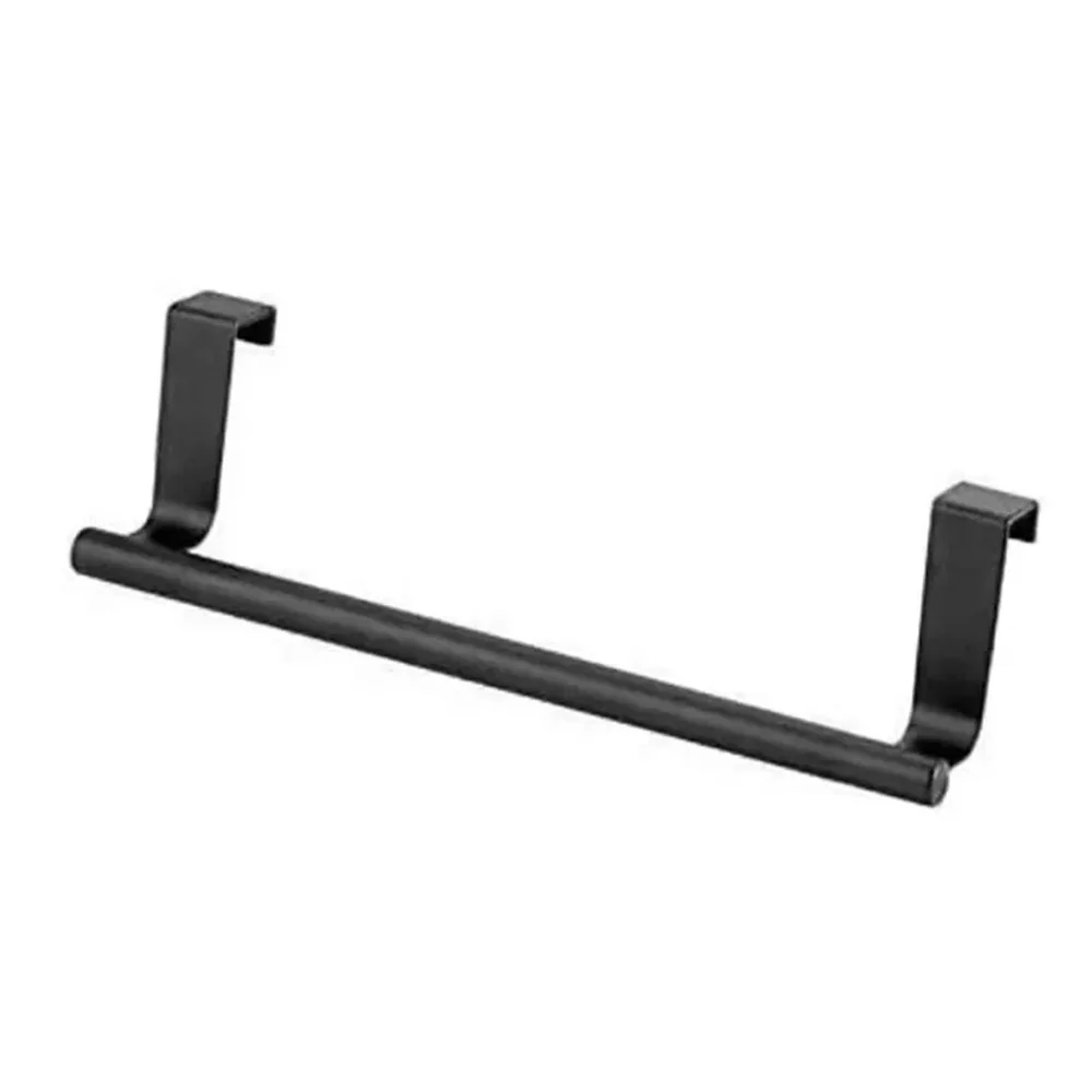 Black Towel Rack No Drilling Home Organizer Hanger Bathroom Organizer Rack Clothes Coat Hat Towel Hanger 36CM