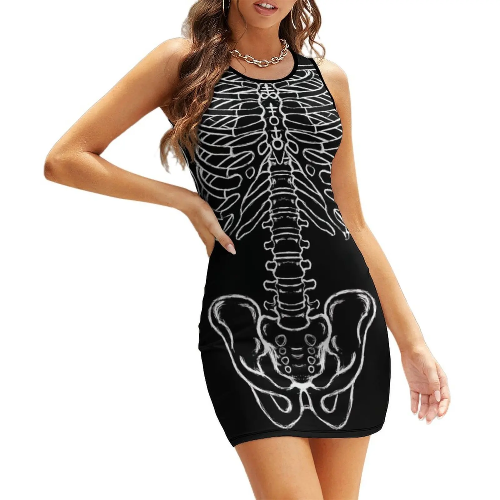 

Skeleton Sleeveless Sundress dresses for prom elegant guest wedding dress ladies dresses for women 2025