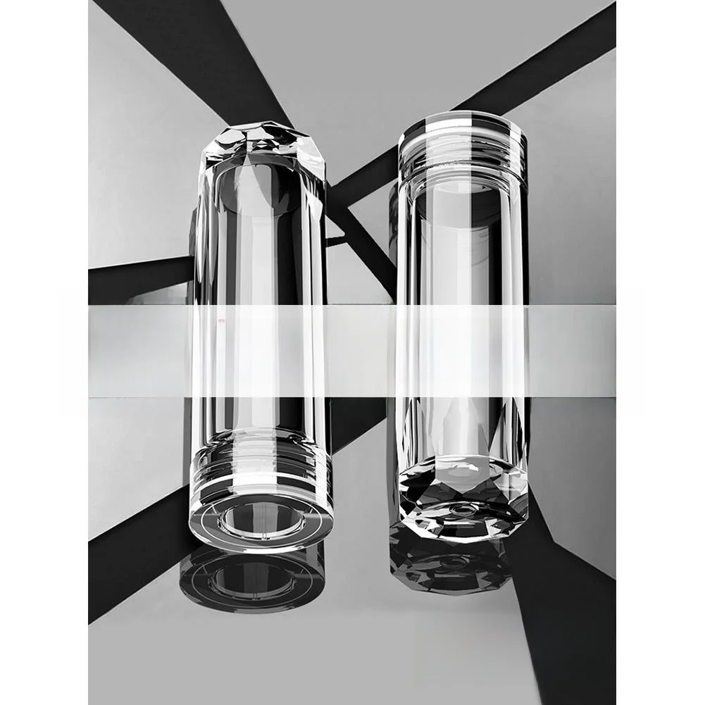 

Thickened Double Layered Insulated Tea Separation Glass Cup Portable High End Men's Tea Water Crystal Cup Durable Antibacterial