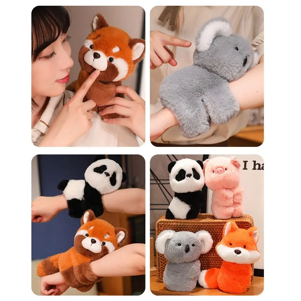 Nuovo braccialetto di peluche animale di peluche Simulazione Kawaii Braccialetto di schiaffo animale Braccialetto di bambola di peluche