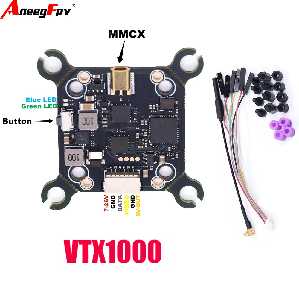 B-CUBE 5.8G 1000mW 48CH VTX جهد الإدخال 7-26V جهاز إرسال الفيديو قوة 25 1000mW نقل الصور عالي الطاقة لمجموعة طويلة #3