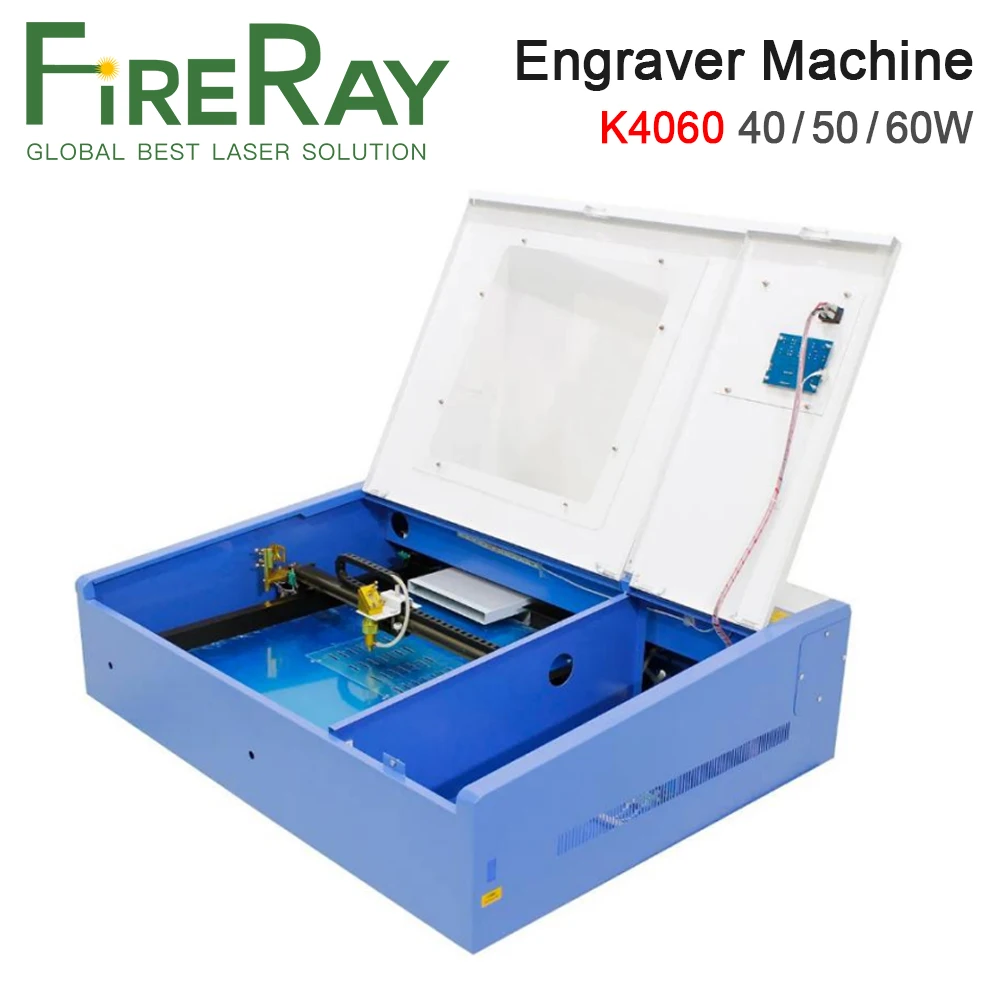 FireRay 40w 50w 60w CO2 Laser Gravur und Schneiden Maschine K4060 400x600mm Mit Luft unterstützen 220V Digital LCD Display Panel