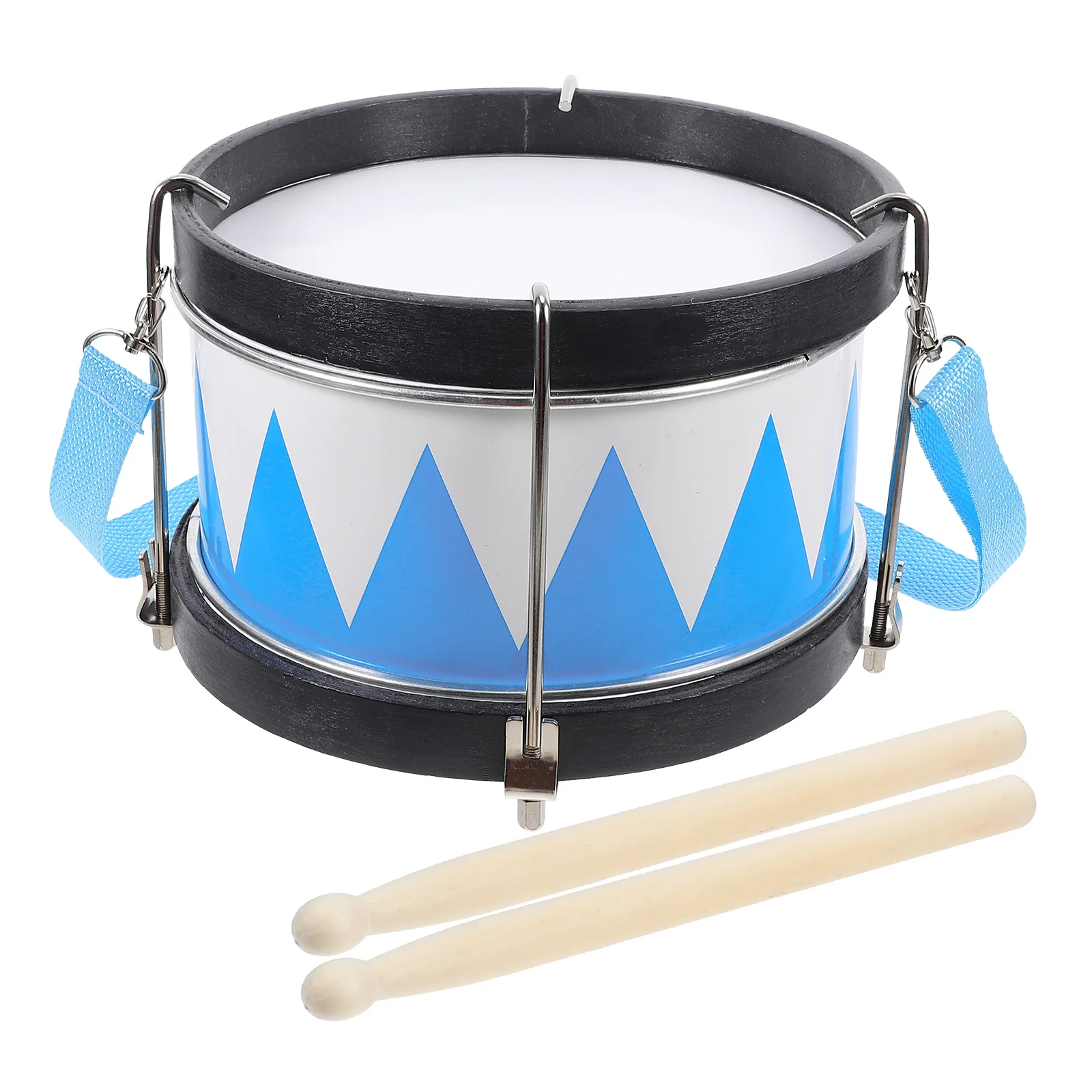 ของเล่นเด็ก Snare Drum เด็กวัยหัดเดิน Percussion เครื่องดนตรีสีฟ้า Drumsticks เด็ก