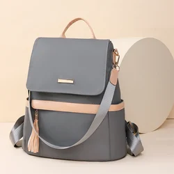 Casual Nylon Zipper Fashion Backpacks 2024 Basic Style Bags for Women Portable Interior Zipper Pocket Mochilas Para Mujer