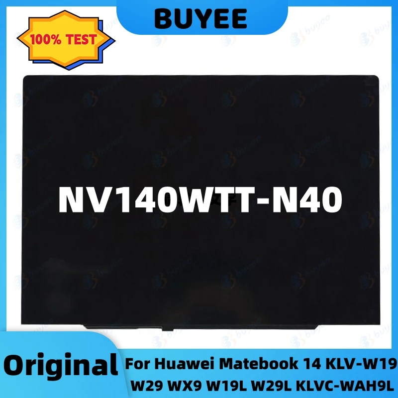 14“ NV140WTT-N40 For Huawei Matebook 14 KLV-W19 W29 WX9 W19L W29L KLVC-WAH9L LCD Screen Assembly LED Display