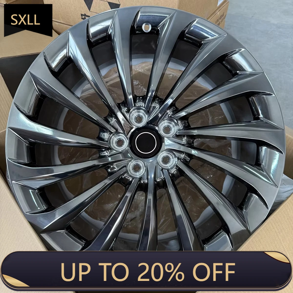 

SXLL Custom aluminum alloy forged wheels 17-26 Pulgadas 5 * 112 5 * 114.3 5 * 120 New transparent black coating process