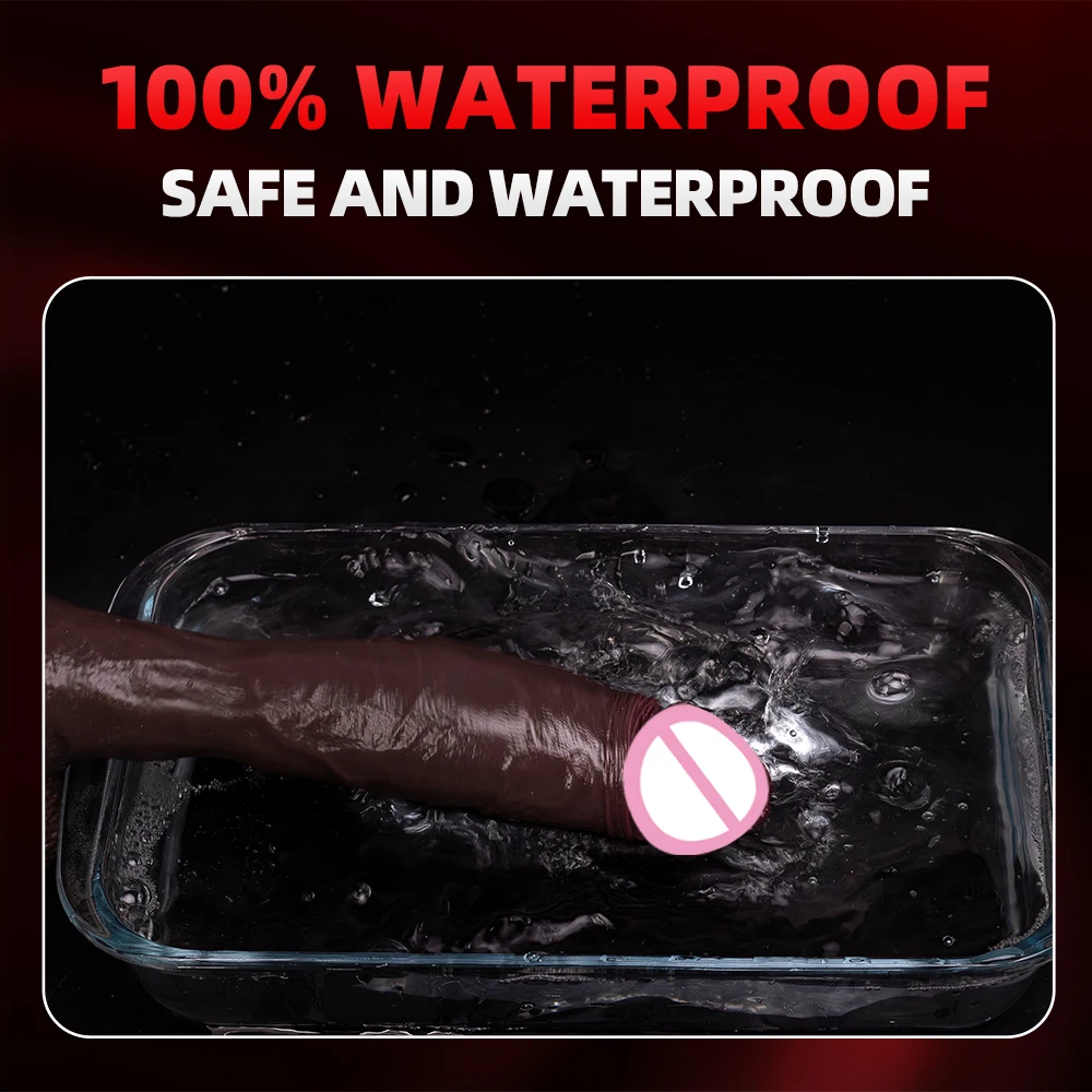 سوبر طويلة واقعية دسار الأسود هزاز القضيب تلسكوبي سوينغ التدفئة سيليكون دسار التحكم عن بعد دسار هزاز للنساء #4