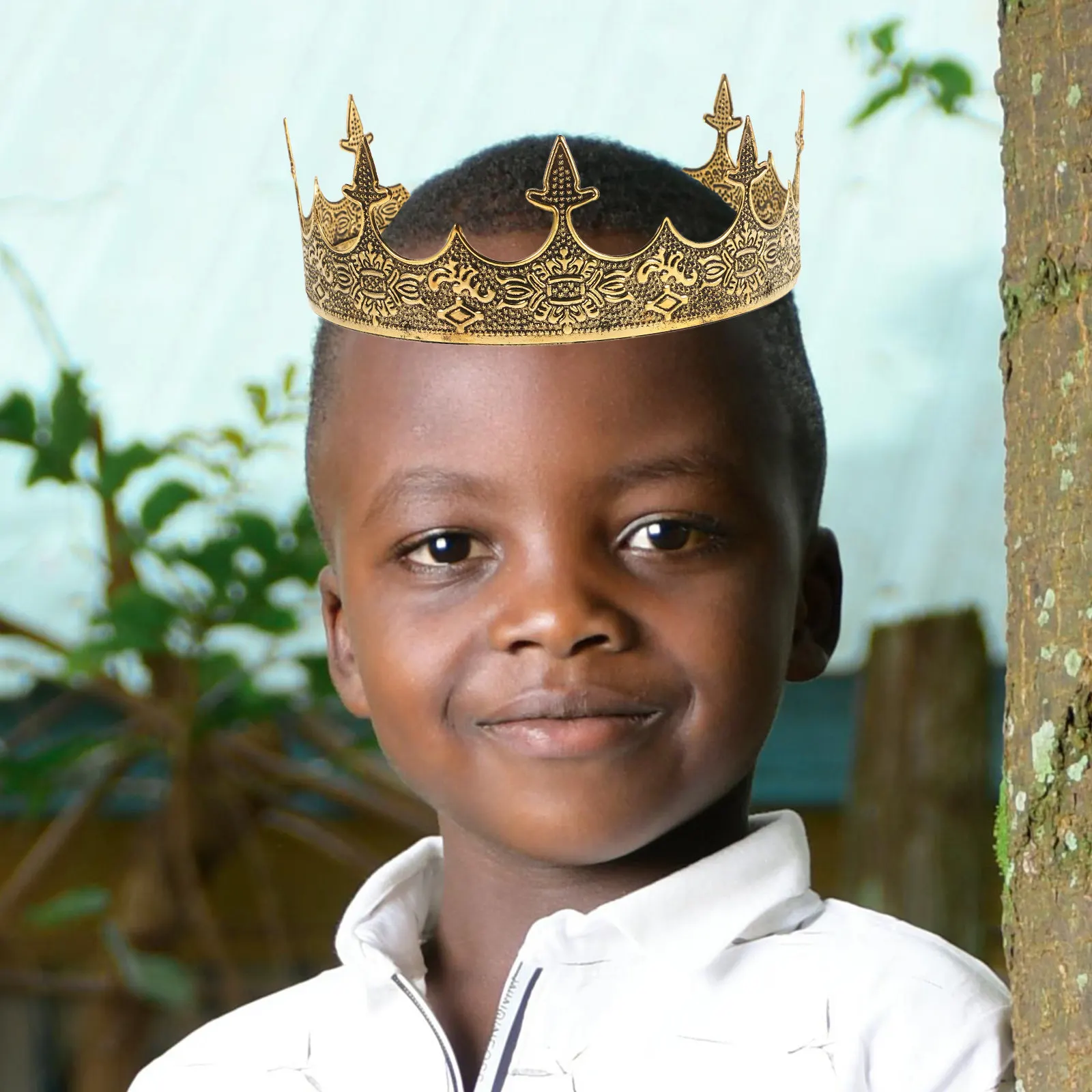 Exquisite Prince Crown for Men Birthday Wedding Party Medieval King Costume Accessory Alloy Royal Headpiece Cosplay Prop