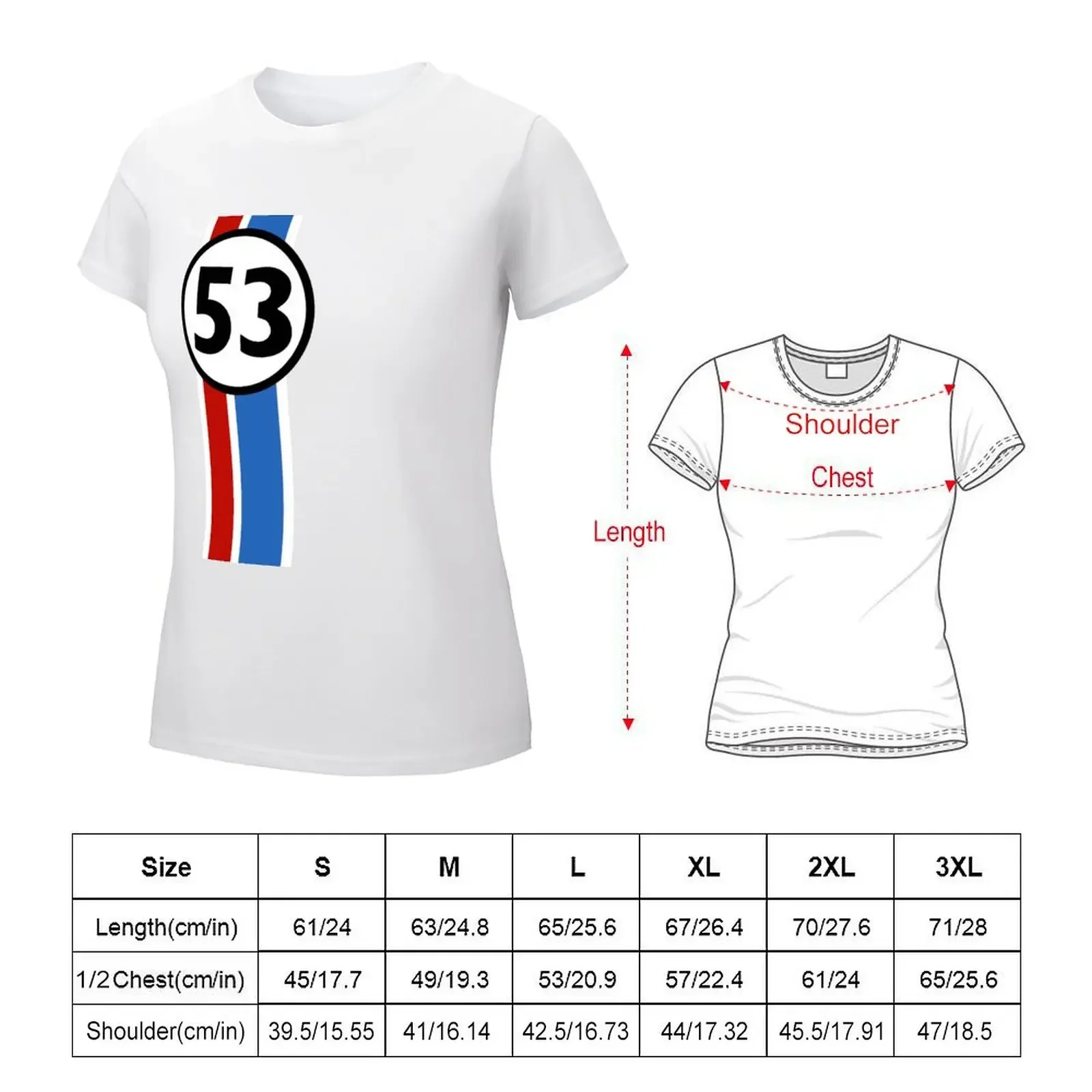 Herbie 53 T-shirt korean fashion plus size tops Top Women