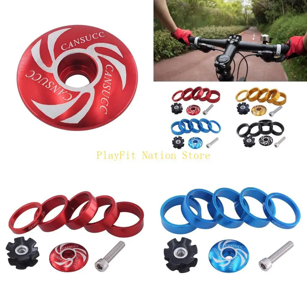 

242F 1Set Headset Front Fork Stem Ring Gasket 4 Color