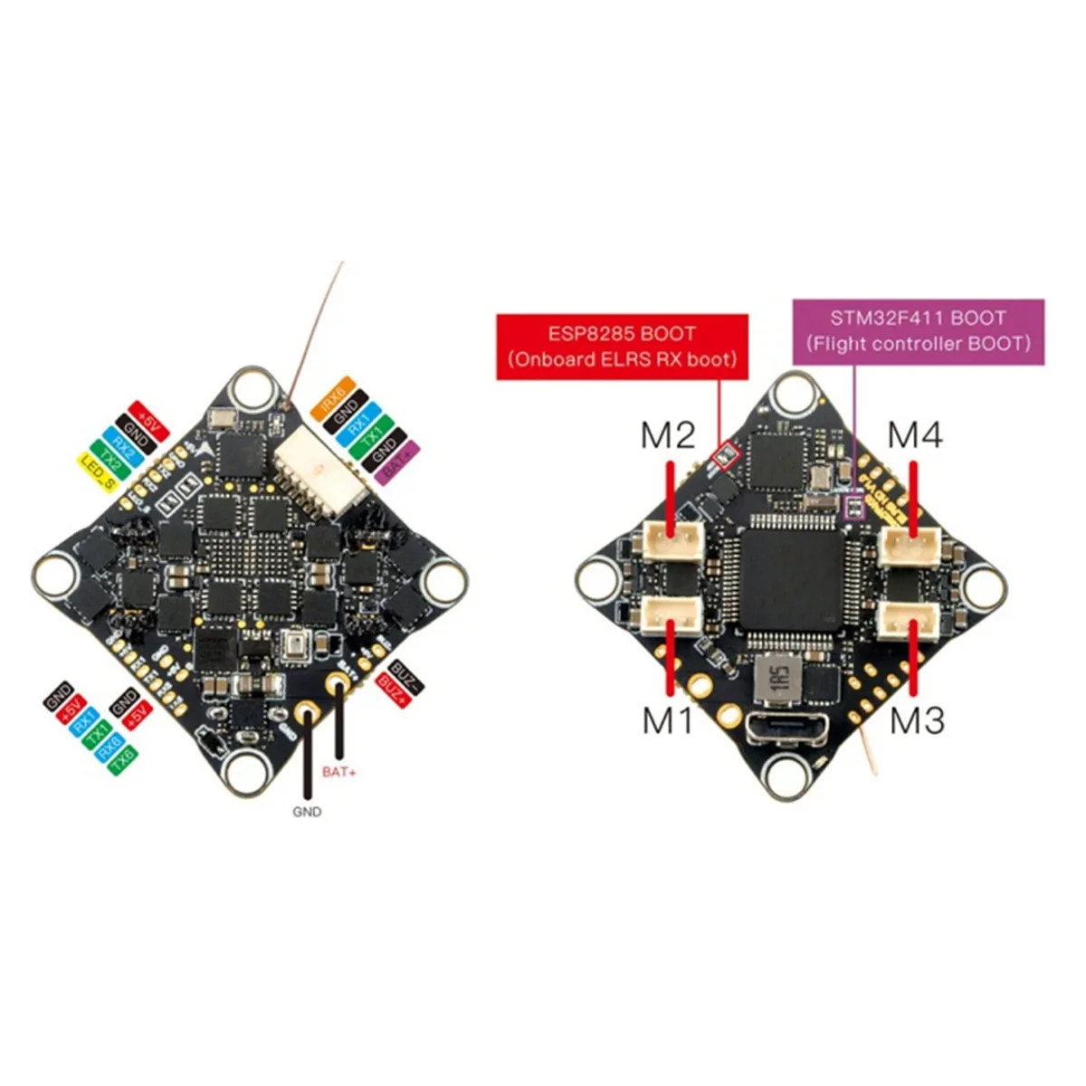 Muslimelrs 1-2S AIO FC Built-in UART ELRS RX 12A BLS ESC per Mobula8 Digital HD Tinywhoop Cinewhoop stuzzicadenti