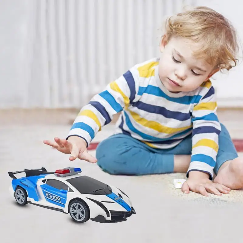 Rotating Toy Car Rotating Light Up Toy Vehicles Portable Sensory Toys Transform Vehicle Toys For Enhancing Color Recognition