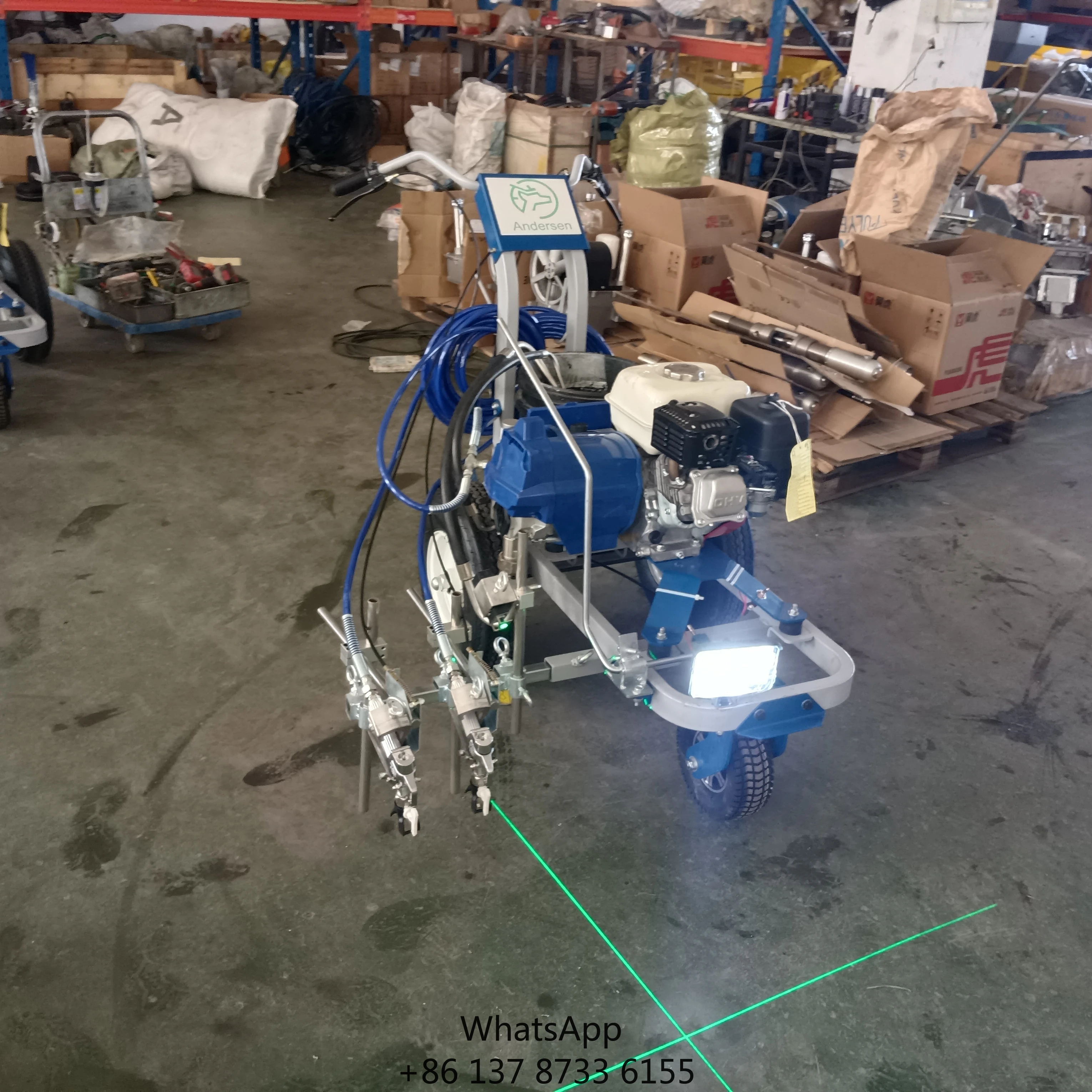 Soccer Field Road Line Equipment Versatile And Easy To Maintain New Road Marking Machine With Reliable Pump And Engine