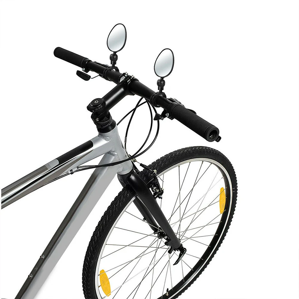 

Rotating Handle Rearview Mirrors Bike Motorcycle Adjustable Reflective Mirror 360 Degree Acrylic Black Easy Install Side