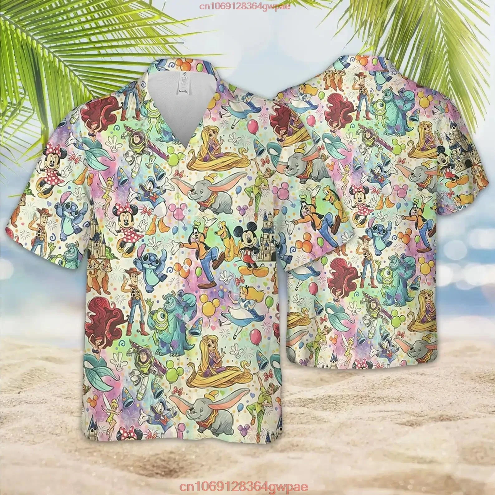 Camisa hawaiana del castillo de Disney, camisa hawaiana más mágica de Disney, camisa hawaiana de Winnie the Pooh, camisa Vintage con botones para hombre