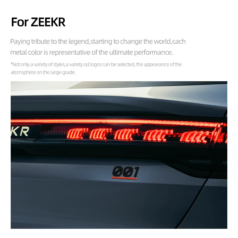 For ZEEKR 001/007/X Black Car Markers Car Modification Blacking Markers Rear End Markers Header Markers Special Decoration