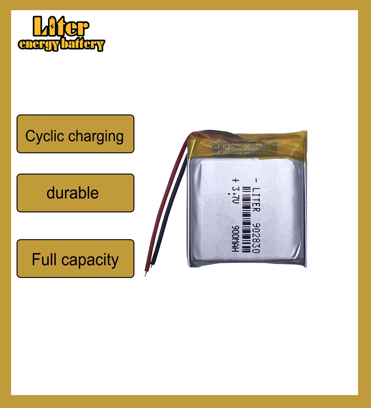 Good Qulity 3.7V,900mAH,902830 Polymer lithium ion / Li-ion battery for TOY,POWER BANK,GPS