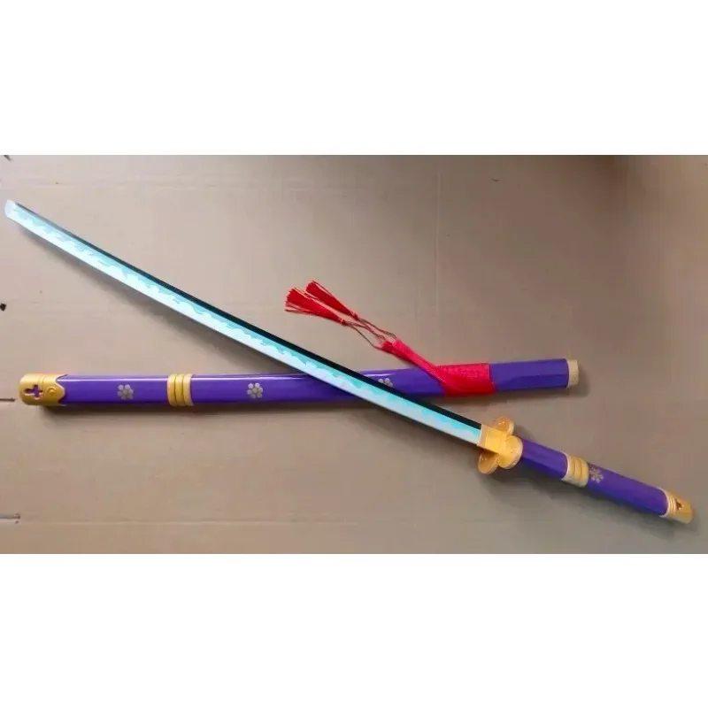 Épée en bois Zoro Cosplay, une pièce, 102cm, violet, Enma Katana, Costume Anime, accessoire de fête, modèle de samouraï