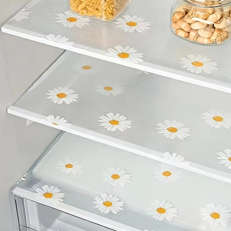 1 Roll Shelf Liner For Kitchen Cabinets EVA Waterproof Fridge Pad Cupboard Mat Easy Placemats Non-Adhesive Drawer Liner