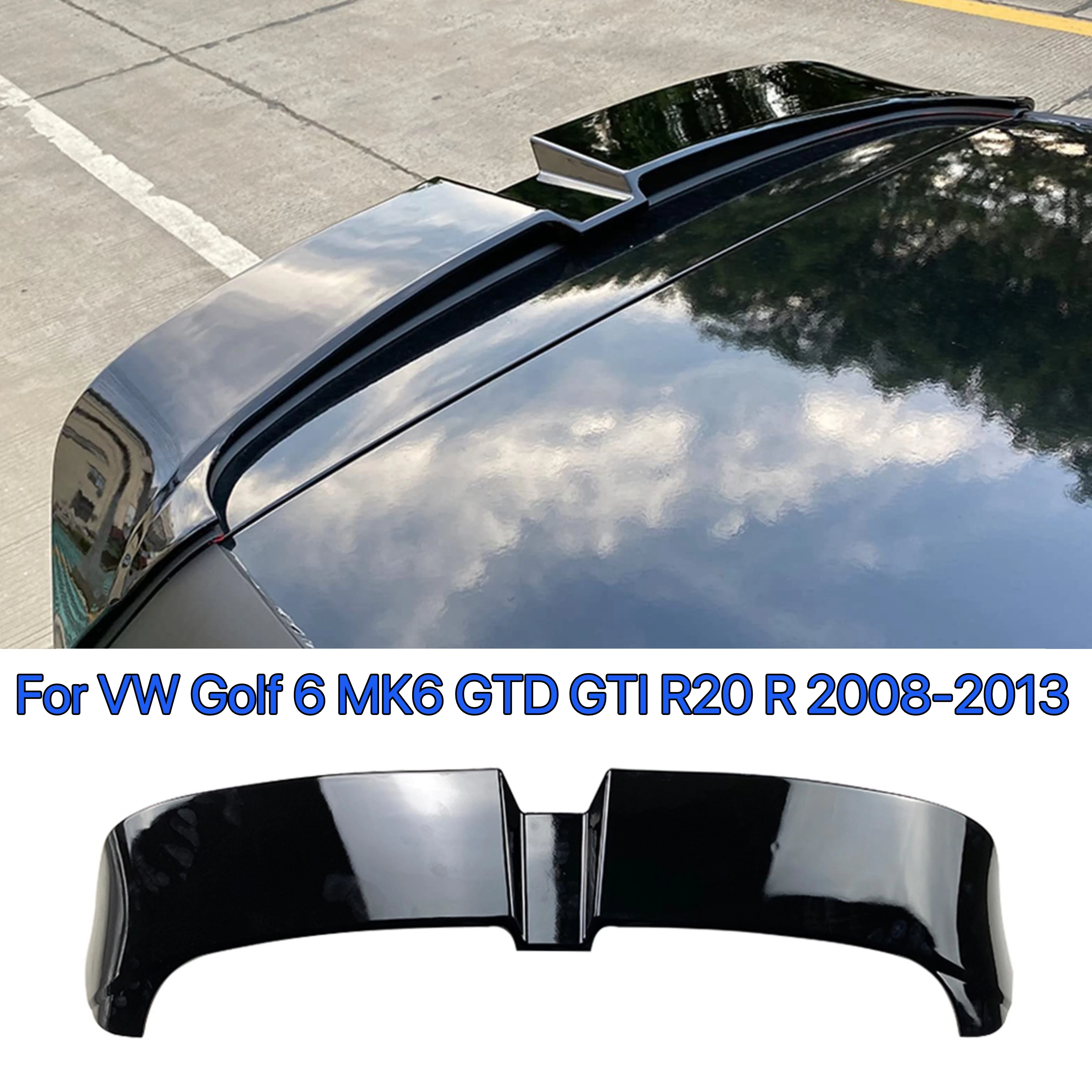 Car Rear Trunk Roof Spoiler For VW Golf 6 MK6 GTD GTI R20 R 2008 2009 2010 2011 2012 2013 For Oettinger Style Spoiler Body Kits