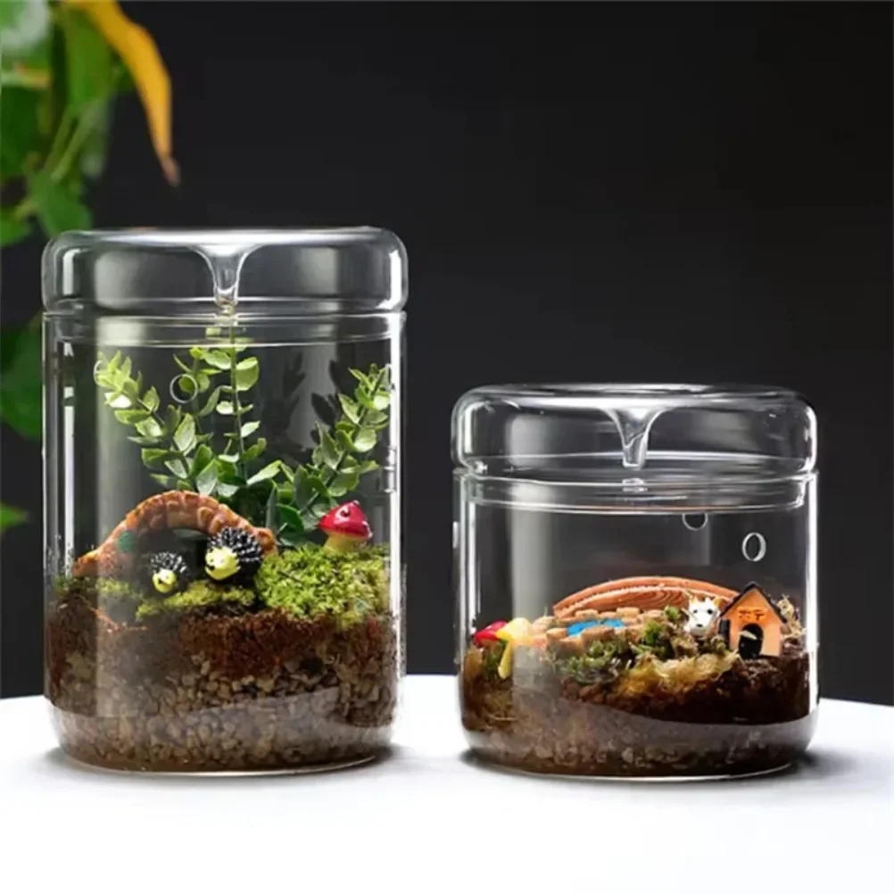 Miniature Landscape Vase Glass Droplets Flower Vase Ecological Bottle Mini Vases Room Decoration Office Desktop Home Decoration