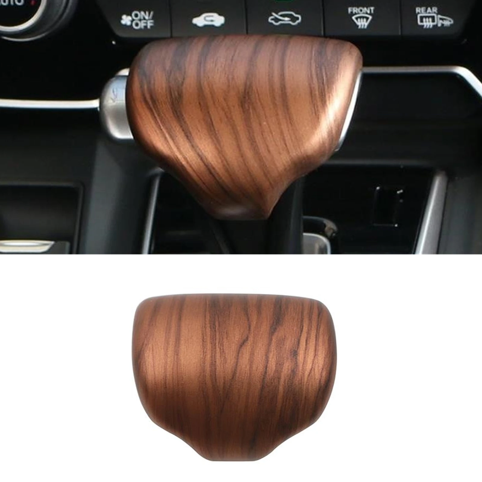 

Peach Wood Look Gear Shift Shifter Head Knob Cover Trim For Honda CR-V 2017 2018 2019 2020 2021 2022 CRV