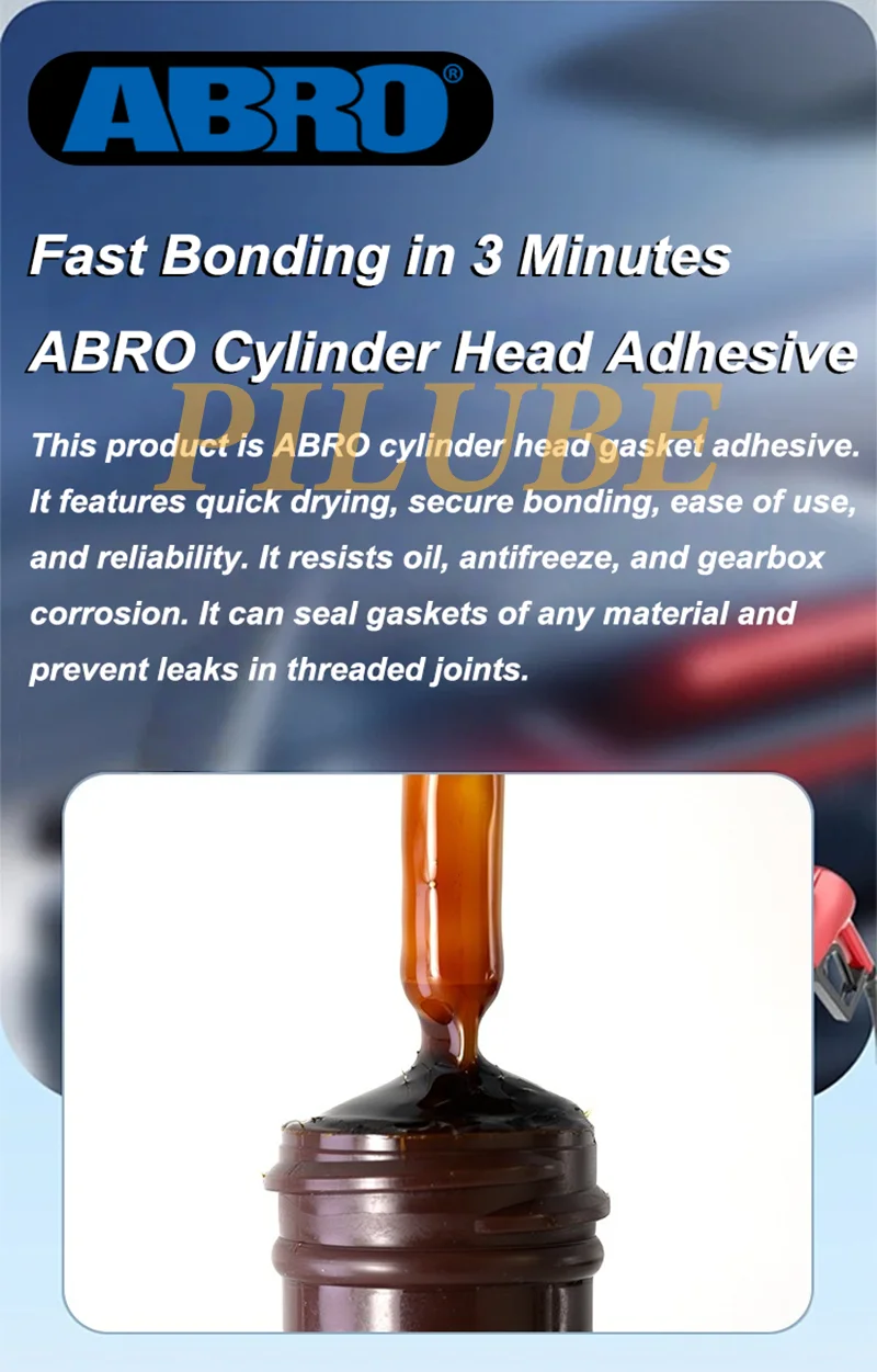 ABRO HEAD GASKET SHELLAC High-Performance Automotive Sealant for Engine and Gasket Repairs Ideal for Sealing and Restoration
